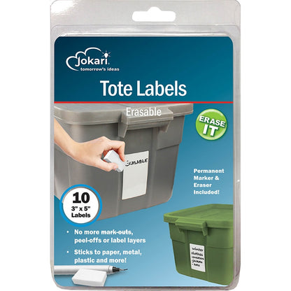 Erasable Labels Starter Kit with 10 Labels Eraser and Pen 3x5