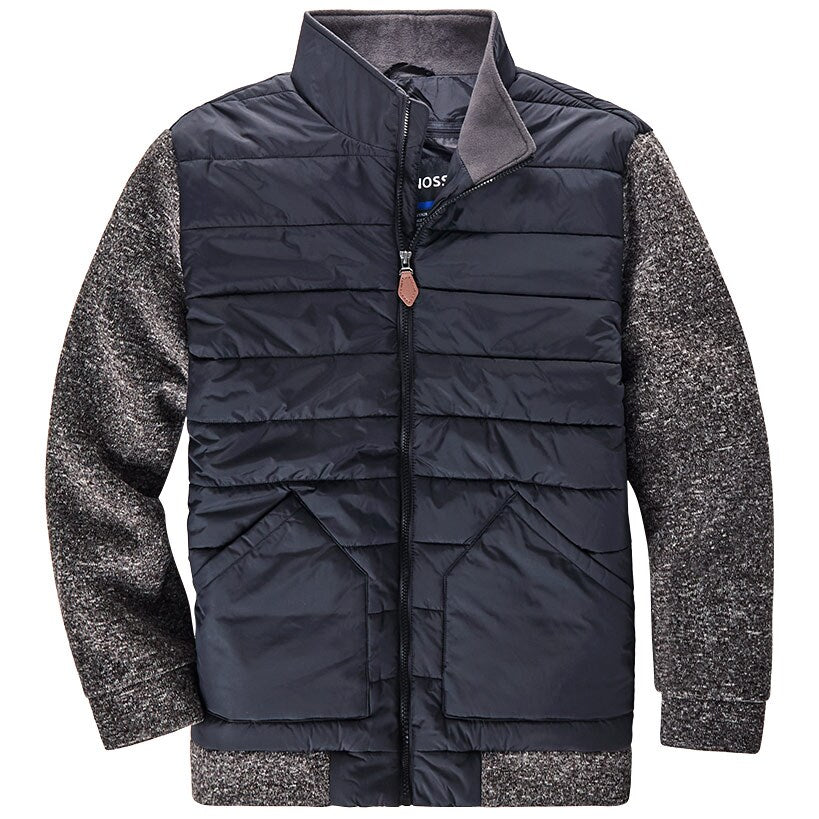 Evoke Men's Sweater Fleece Puffer#select-color_black