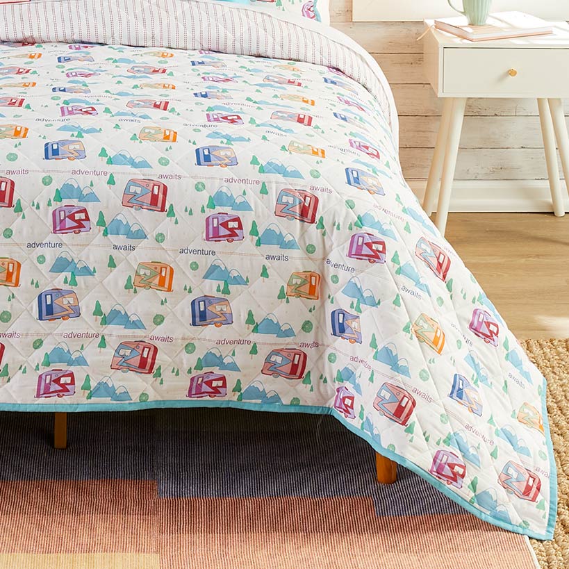 Vintage Camper Reversible Quilt, Sham, or Accent Pillow#select-item_king-quilt