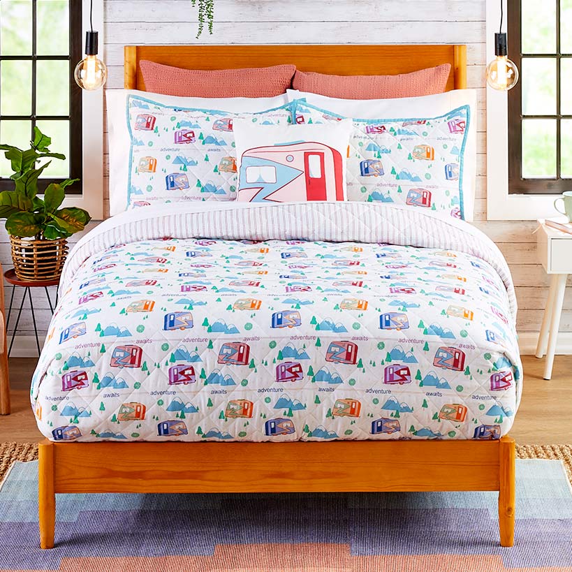 Vintage Camper Reversible Quilt, Sham, or Accent Pillow#select-item_king-quilt