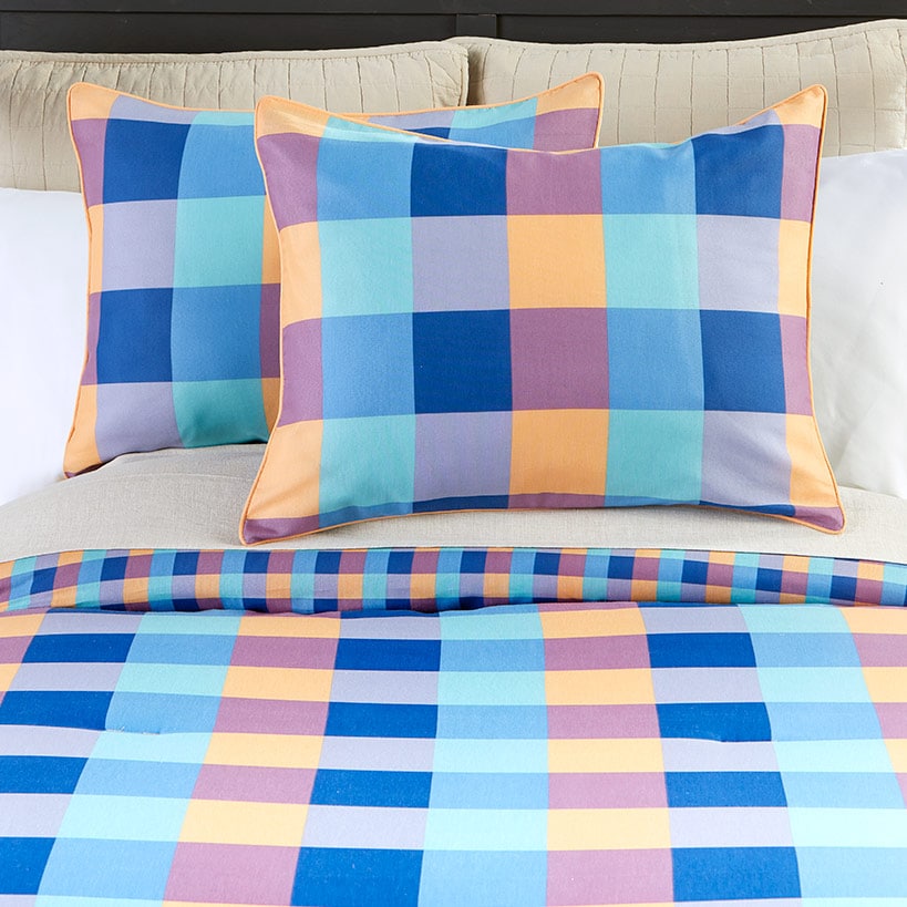 Summer Buffalo Plaid Reversible Comforter Set or Accent Pillow#select-item_king-comforter-set