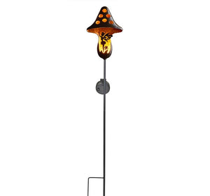 Solar Mushroom Stake With Fairy Accent