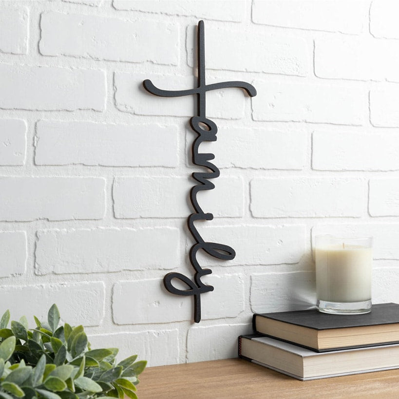 Family Cross Wood Plaque