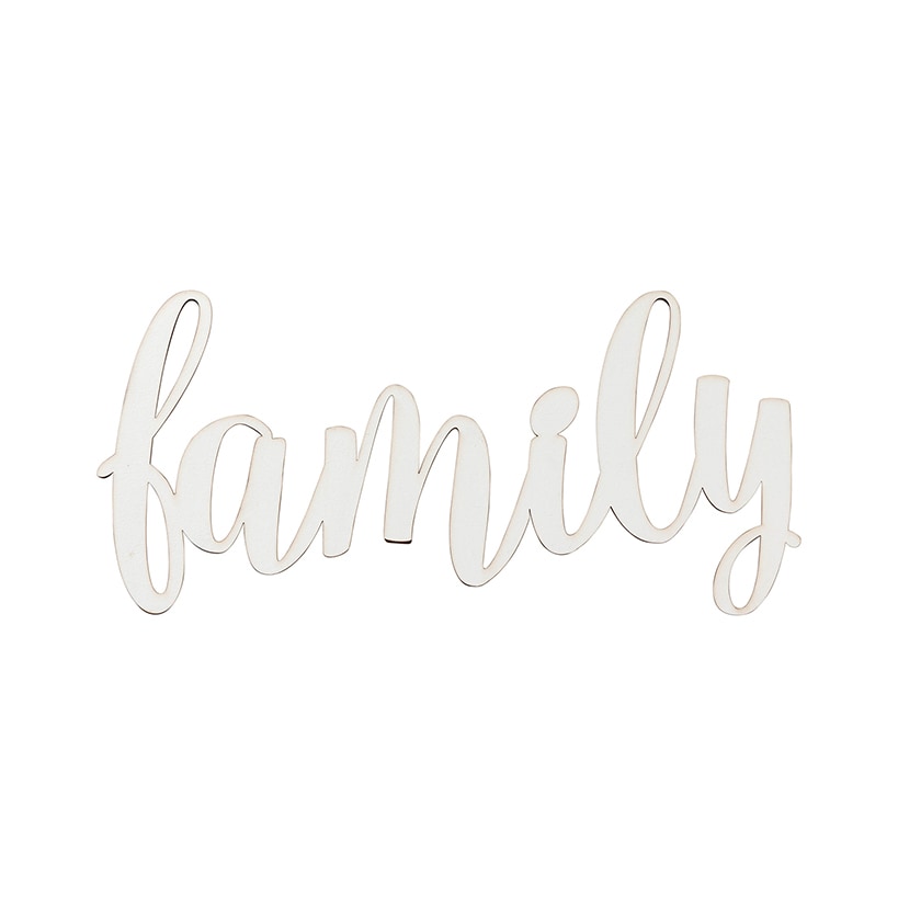 Family Wood Décor Plaque#select-color_white