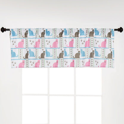 Cat Paw Print Shower Curtain or Valance