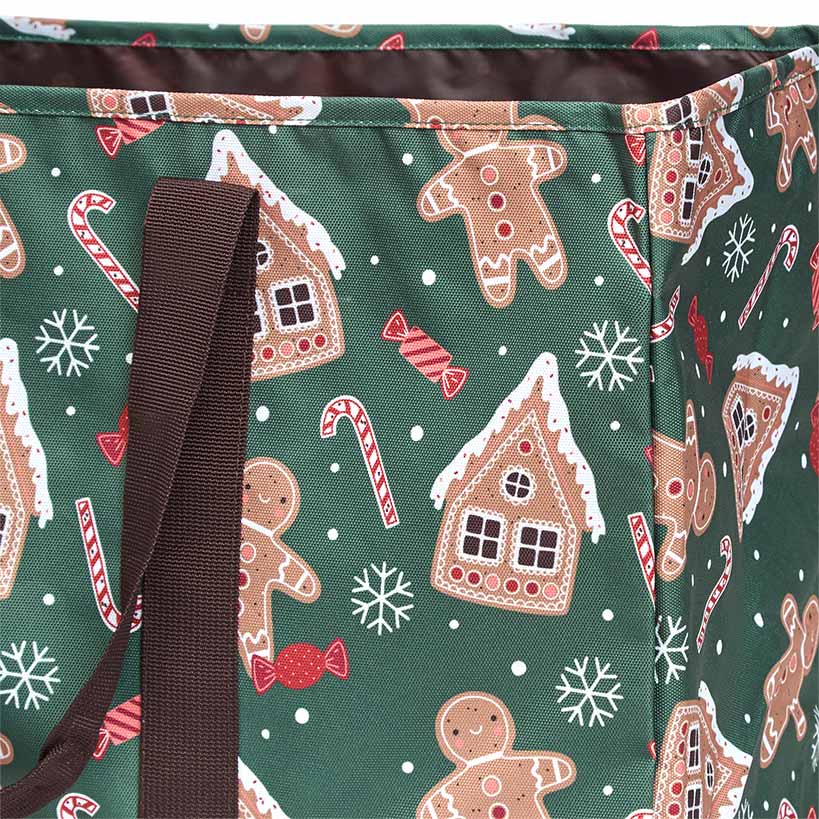 Festive Holiday Household Utility Tote Bag with Handles