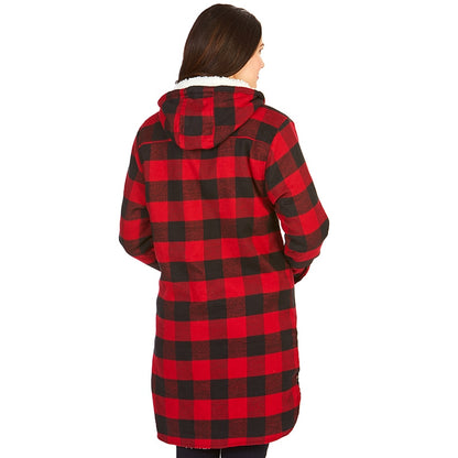 Sherpa-Lined Flannel Boyfriend Jackets