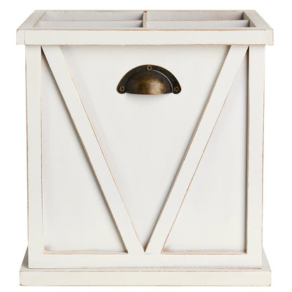 Silverware and Napkin Wood Caddy
