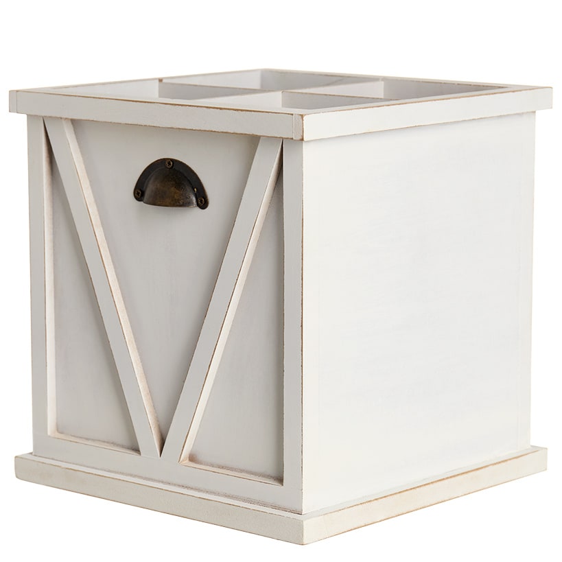 Silverware and Napkin Wood Caddy