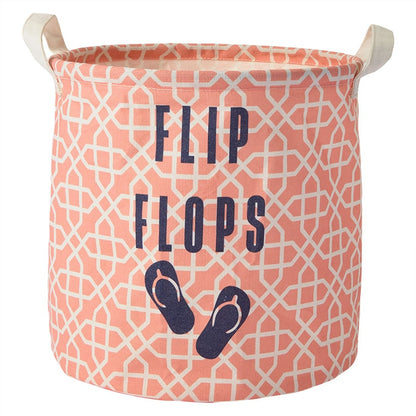 Summer Fun Pink Lattice Storage Tote - For Flip Flops