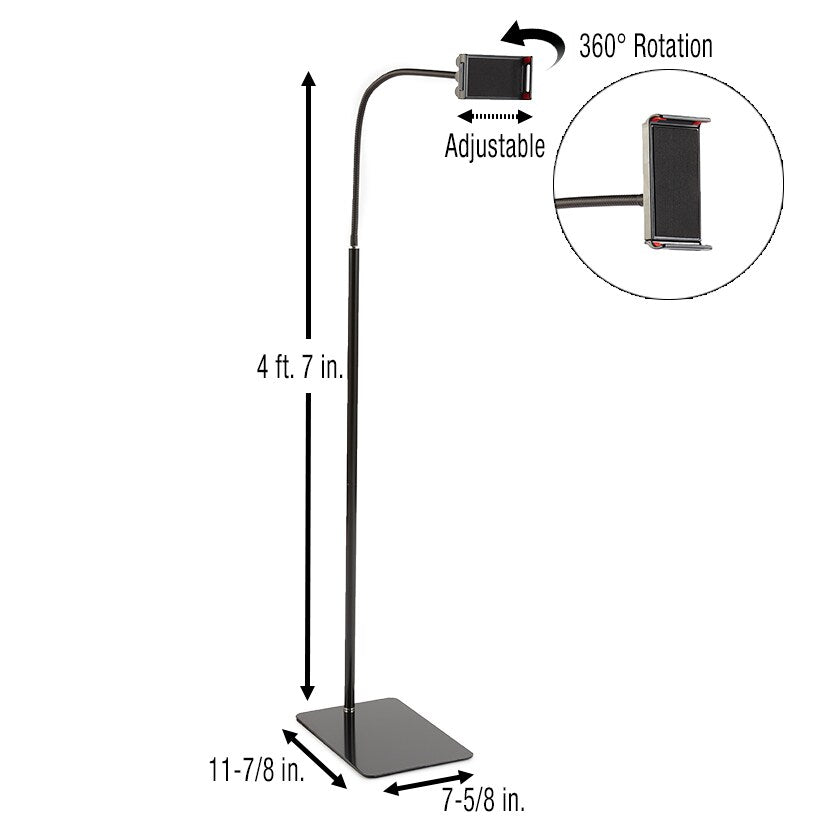 Floor Stand Gooseneck Tablet Holder