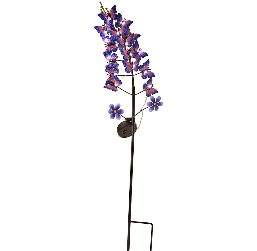 Solar Flower Shaped Butterfly Or Dragonfly Garden Stake