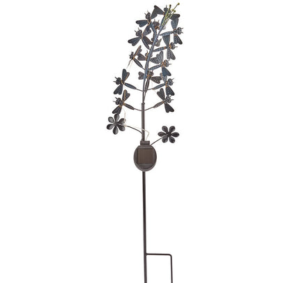 Solar Flower Shaped Butterfly Or Dragonfly Garden Stake