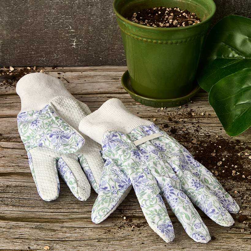 Flower Print Gardening Gloves#select-color_lilac