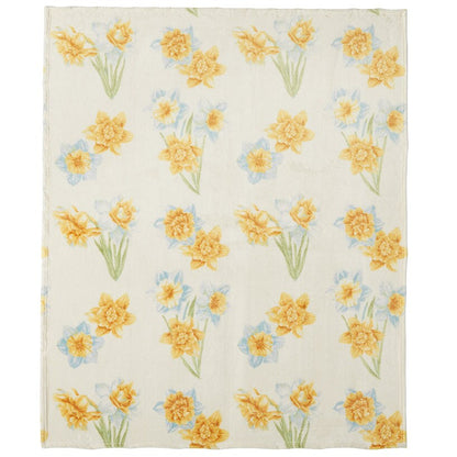 Floral Plush Printed Throw