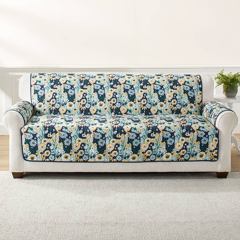 Blue & Yellow Floral Furniture Covers