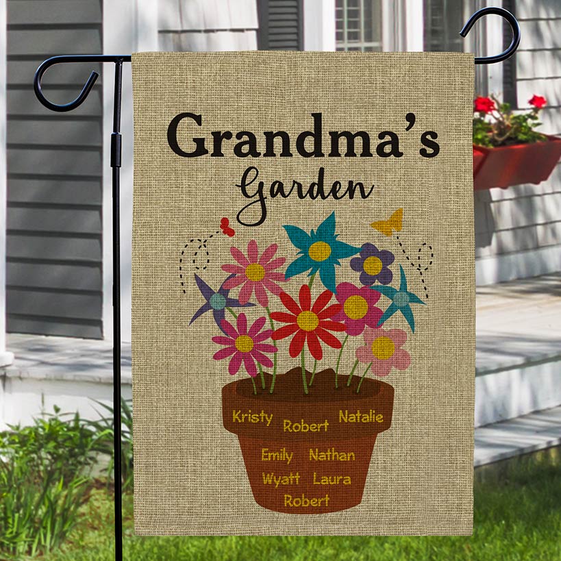 Personalized Flower Pot Garden Stone or Flag