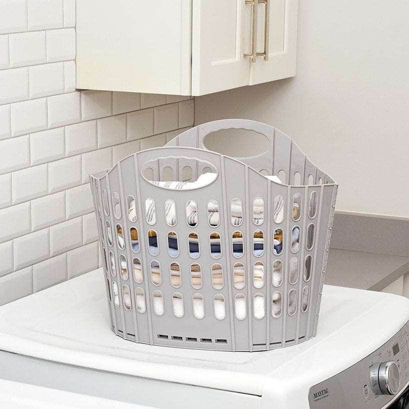 Easy Store Plastic Laundry Clothes Basket and Hamper