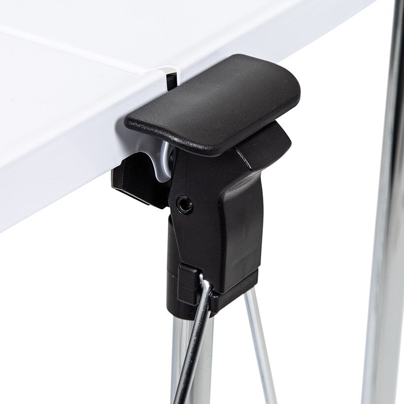 Folding Kitchen Cart with Metal Basket