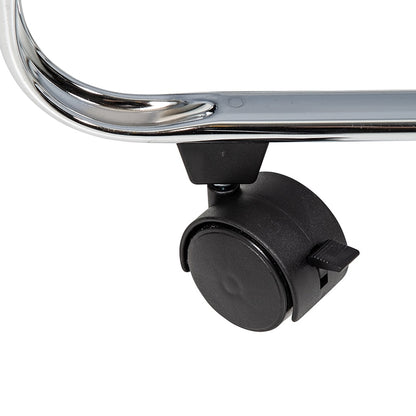 Folding Kitchen Cart with Metal Basket