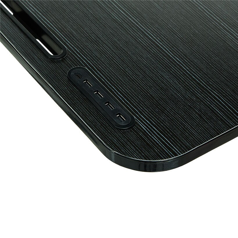 Folding Lap Desk With 4 USB-A Ports And Fan