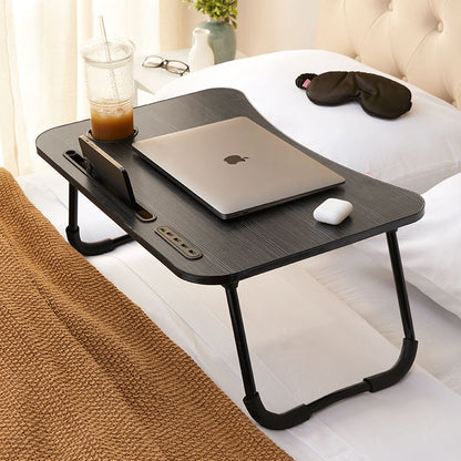 Folding Lap Desk With 4 USB-A Ports And Fan