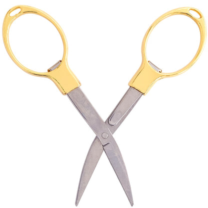 Folding Scissors Gold Tone