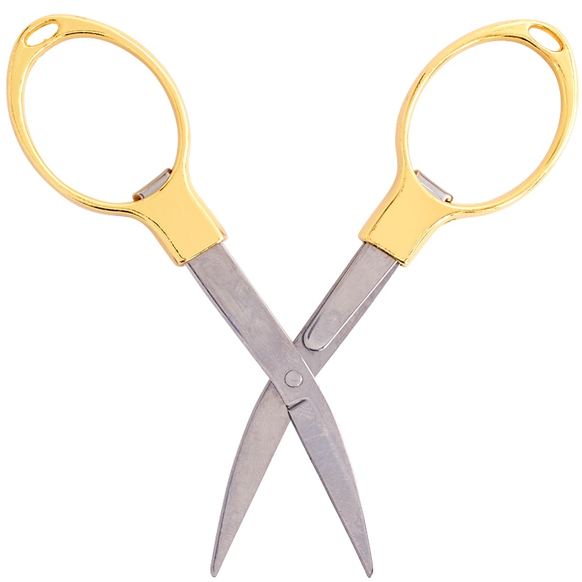 Folding Scissors Gold Tone