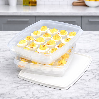 Food Storage Container for Deviled Eggs - 2-Tiers