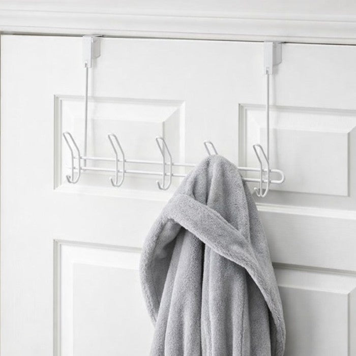 Over-the-Door 5-Hook Rack - Closet or Bedroom