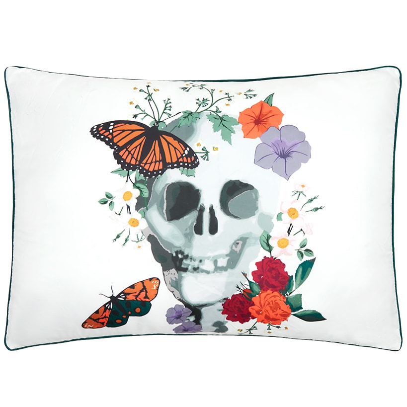 Skeleton with Butterflies Comforter Set