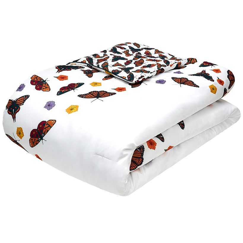 Skeleton with Butterflies Comforter Set