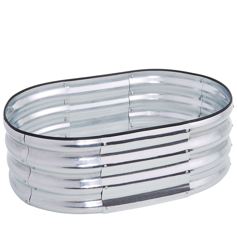 Galvanized Oval Raised Garden Bed Kit