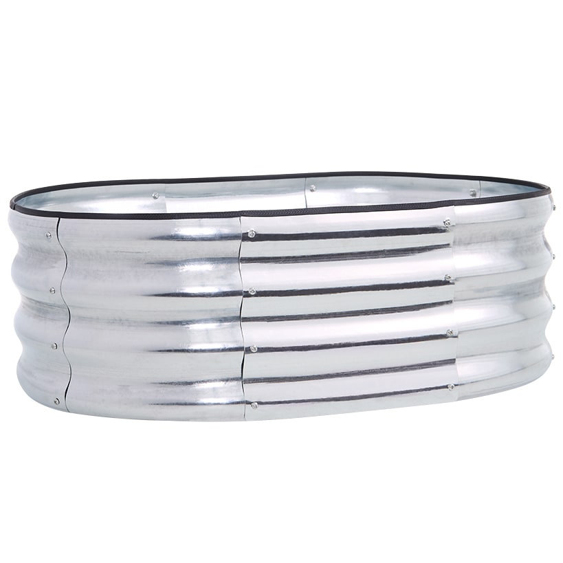 Galvanized Oval Raised Garden Bed Kit