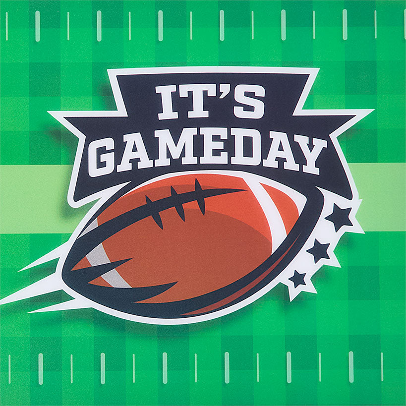 Plastic Cutting Board with Football Icon for Game Day