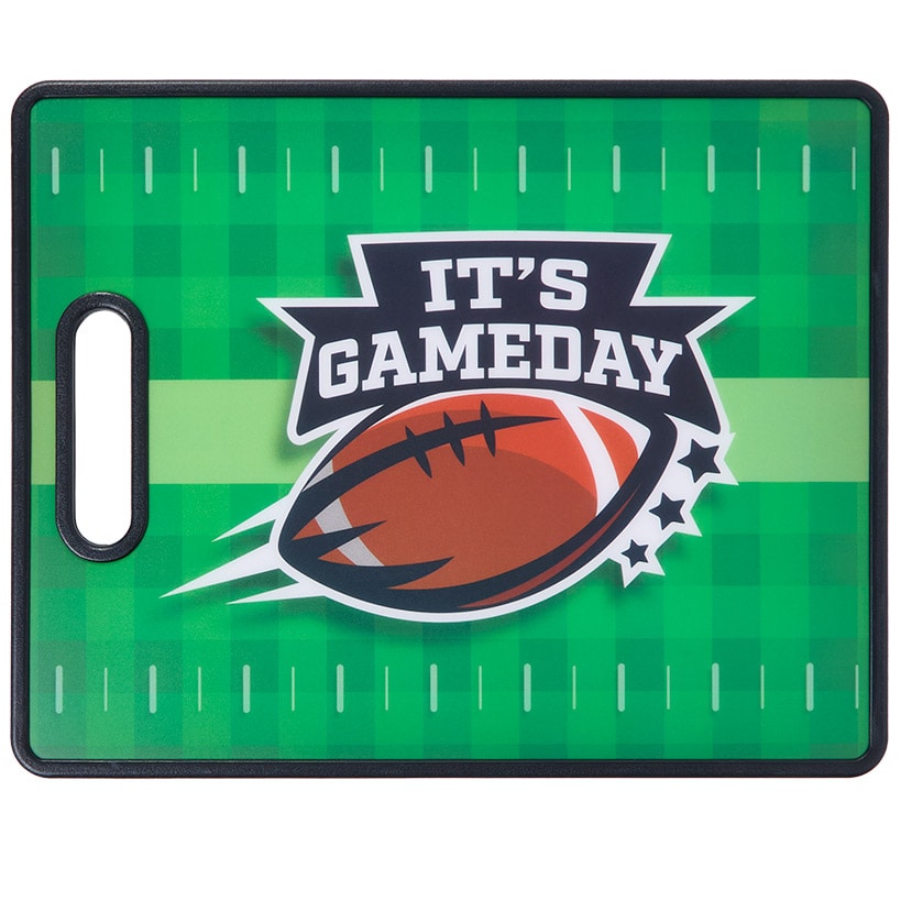 Plastic Cutting Board with Football Icon for Game Day