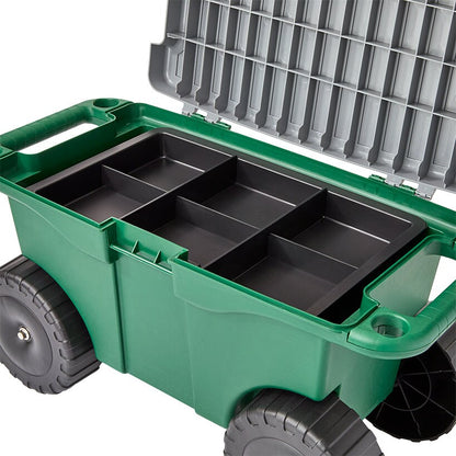 Mobile Garden Cart with Tool Storage and Tray