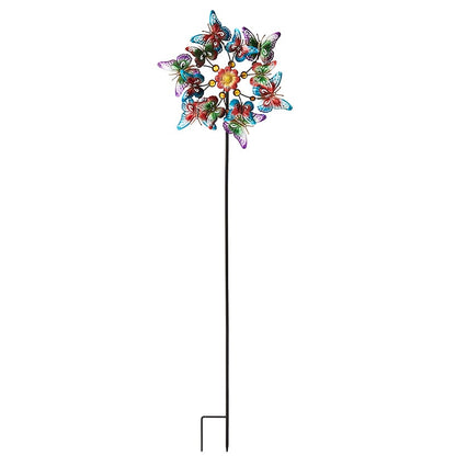 Garden Wind Spinner Stakes with Ladybug, Hummingbird, and Butterfly