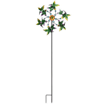 Garden Wind Spinner Stakes with Ladybug, Hummingbird, and Butterfly