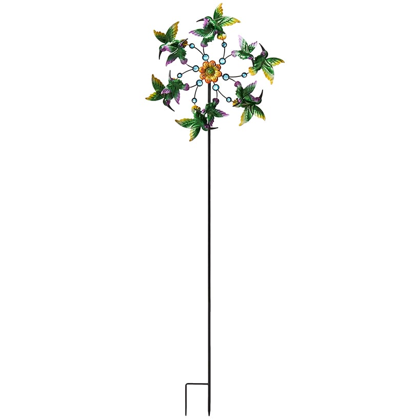 Garden Wind Spinner Stakes with Ladybug, Hummingbird, and Butterfly#select-stake_hummingbird