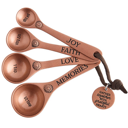 Gather Together Collection - Pie Plate, Wall Cross, Measuring Spoons, Tray
