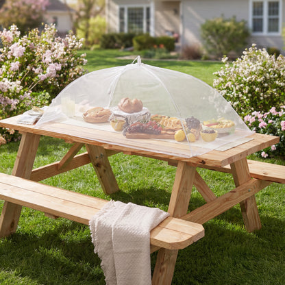 Lakeside Giant Mesh Collapsible Food Cover for Outdoors