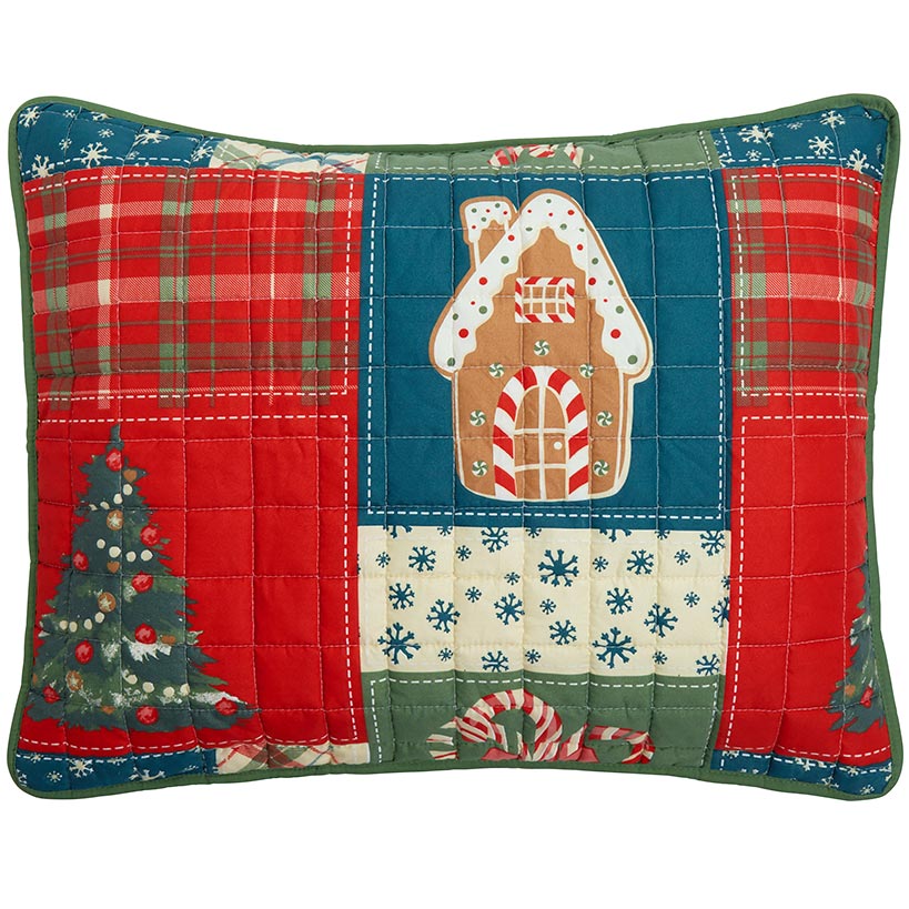 Christmas Patchwork Reversible Full/Queen or King Quilt, or Sham