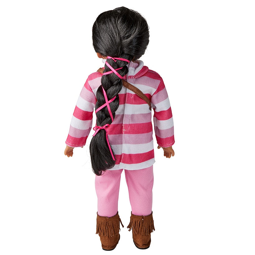 Life-Like Girl Doll With Casual Outfit, 18"#select-doll_black-hair-with-purse