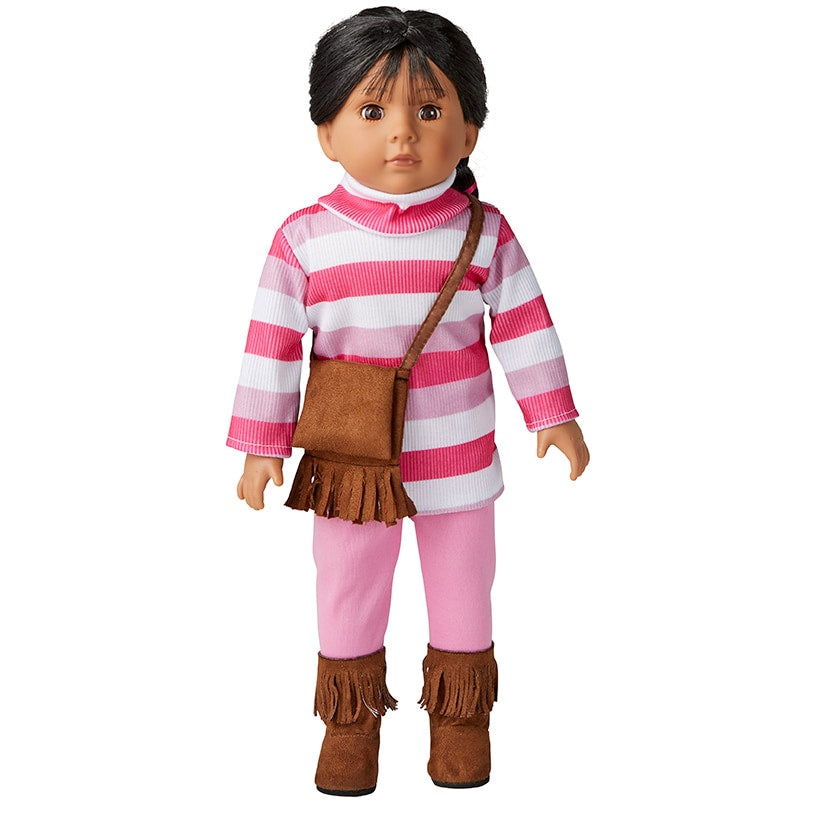 Life-Like Girl Doll With Casual Outfit, 18"
