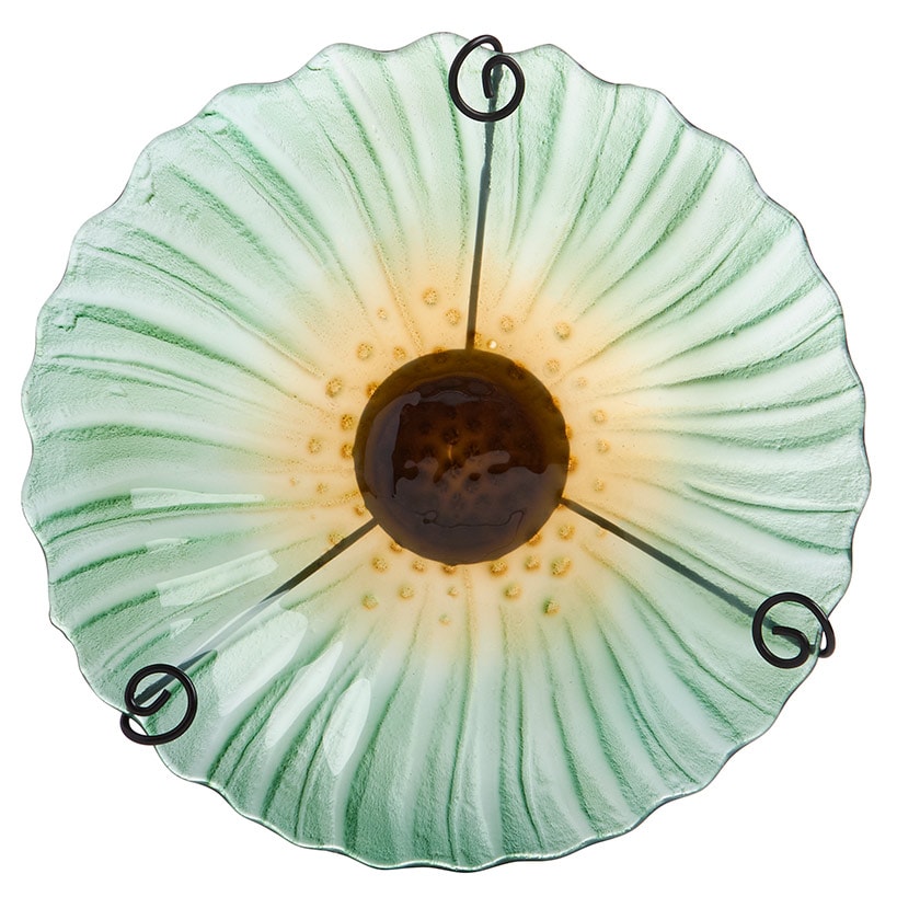 Glass Garden Stake Birdbaths