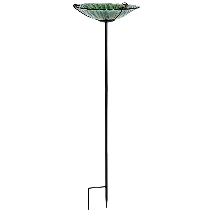 Glass Garden Stake Birdbaths