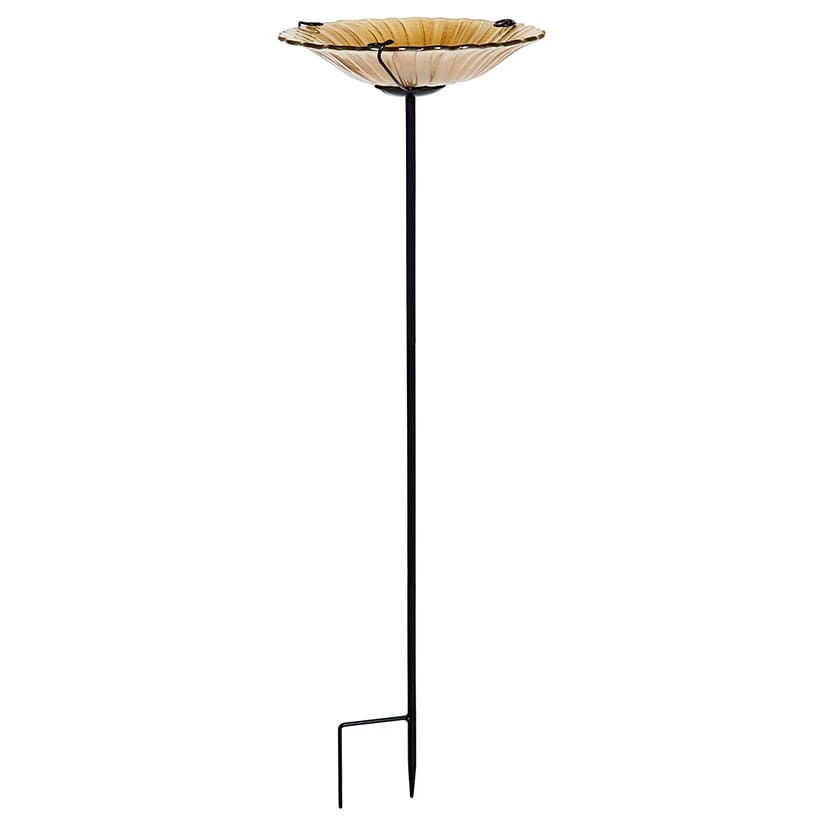 Glass Garden Stake Birdbaths