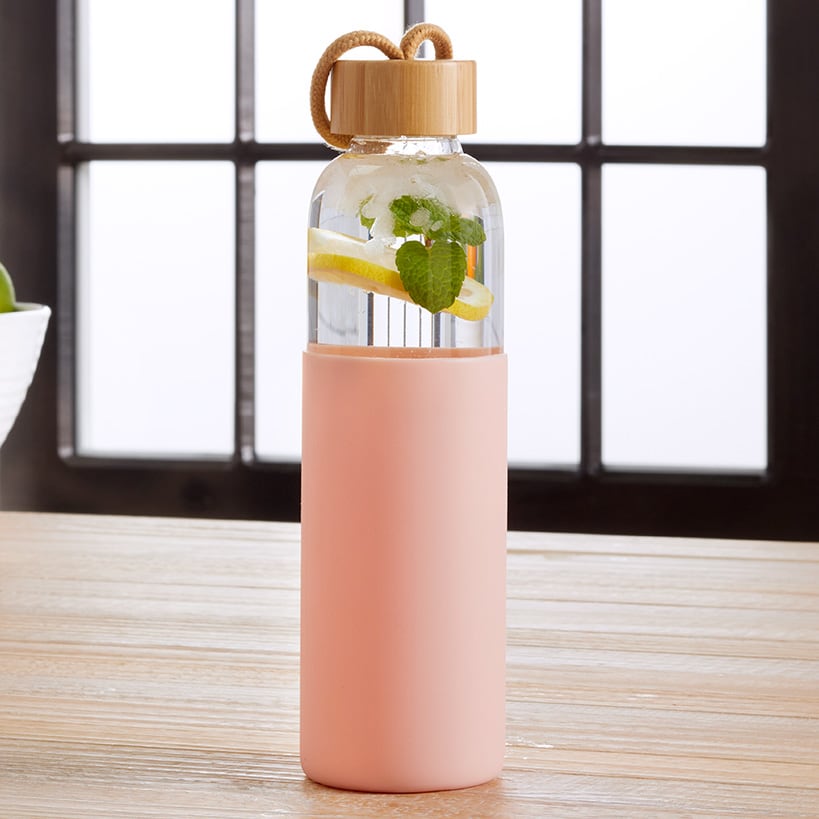 Glass Water Bottles with Silicone Sleeve