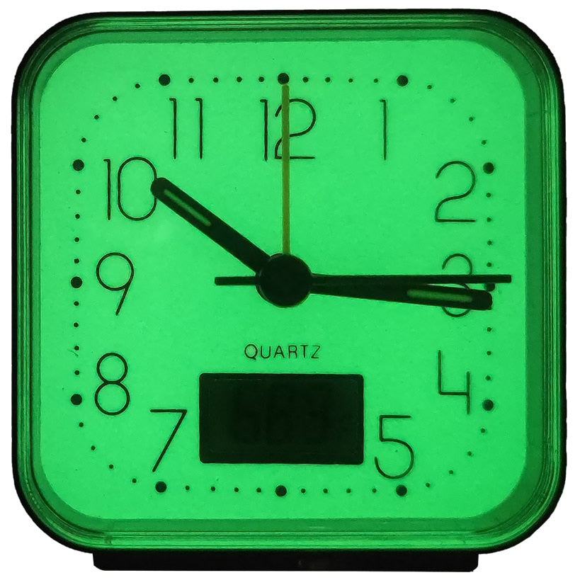 Glow-in-the-Dark Alarm and Temp Clock